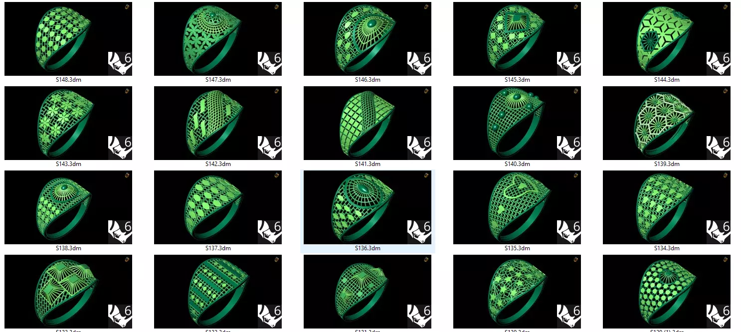 20 FUSION RING MODELS  3D print model_0