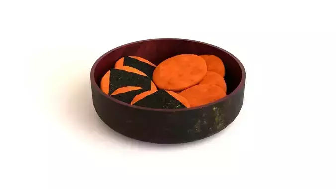 Rice cracker set   Low poly