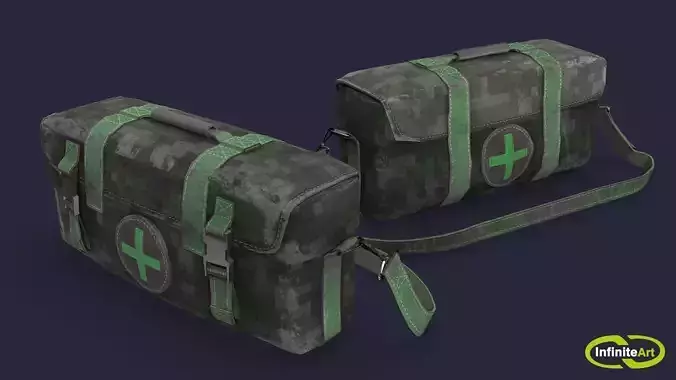 Medical Bag Low-poly 3D model Medical Bag Low-poly 3D model
