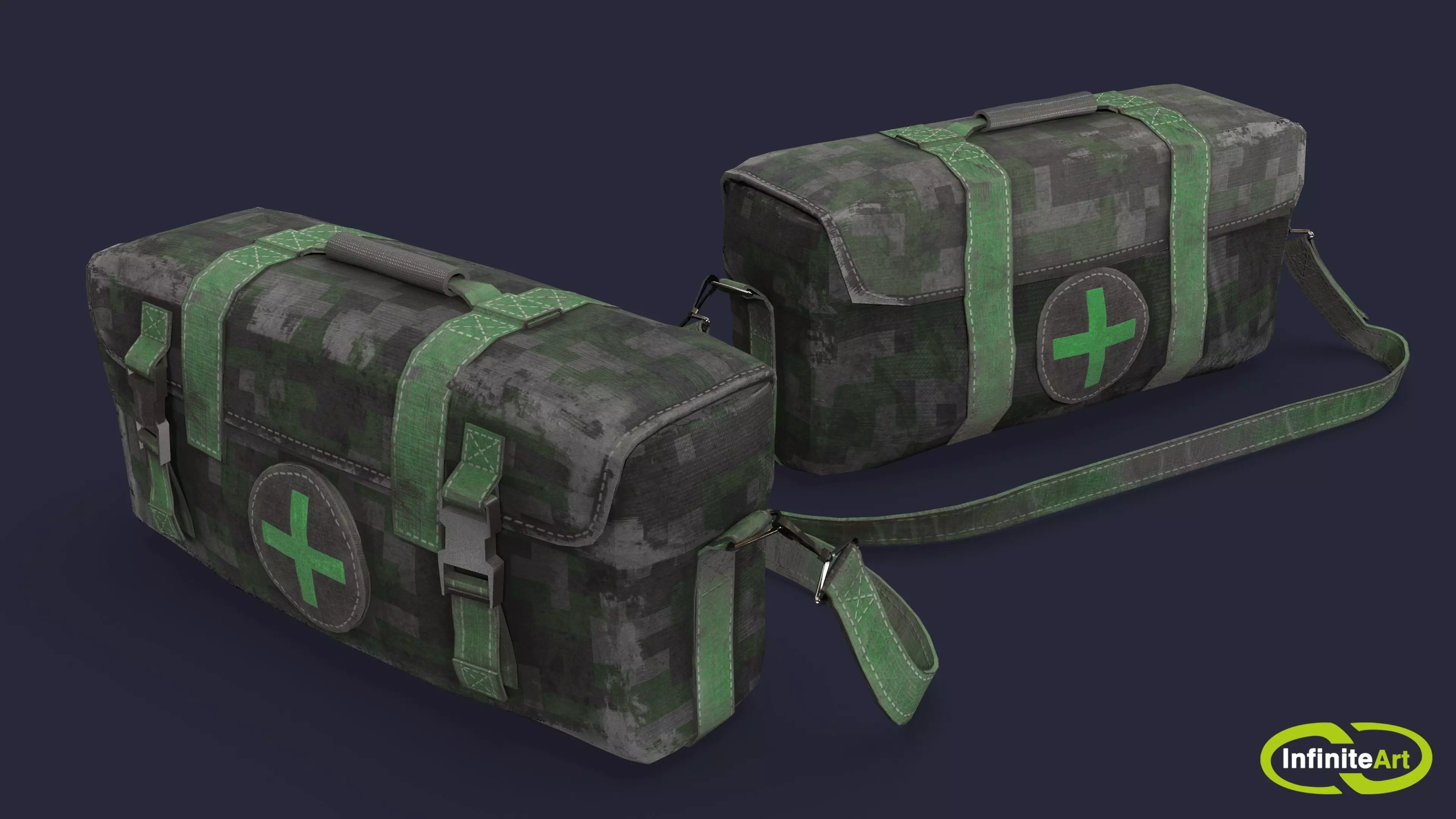 Medical Bag Low-poly 3D model_0