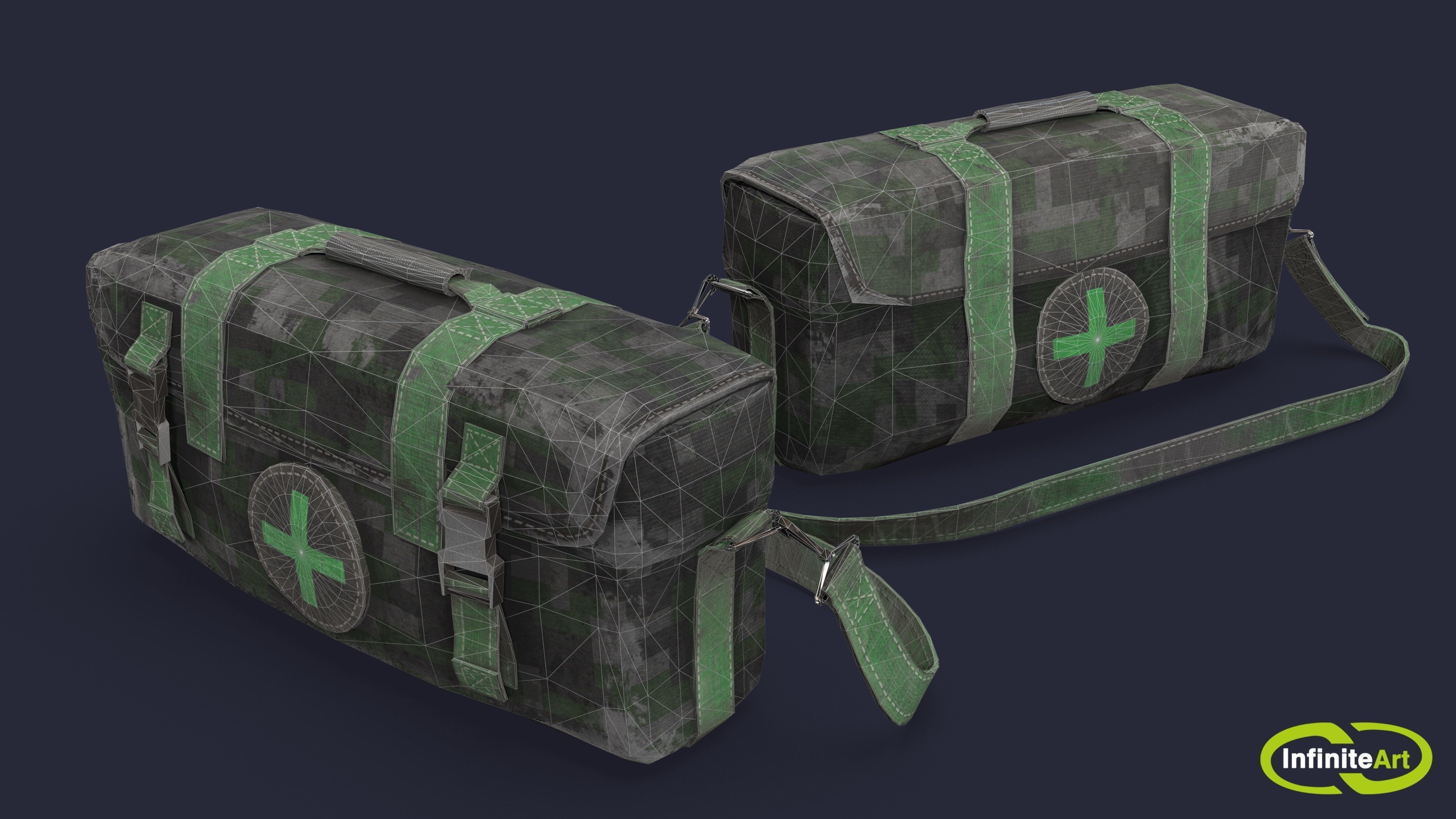 Medical Bag Low-poly 3D model_2