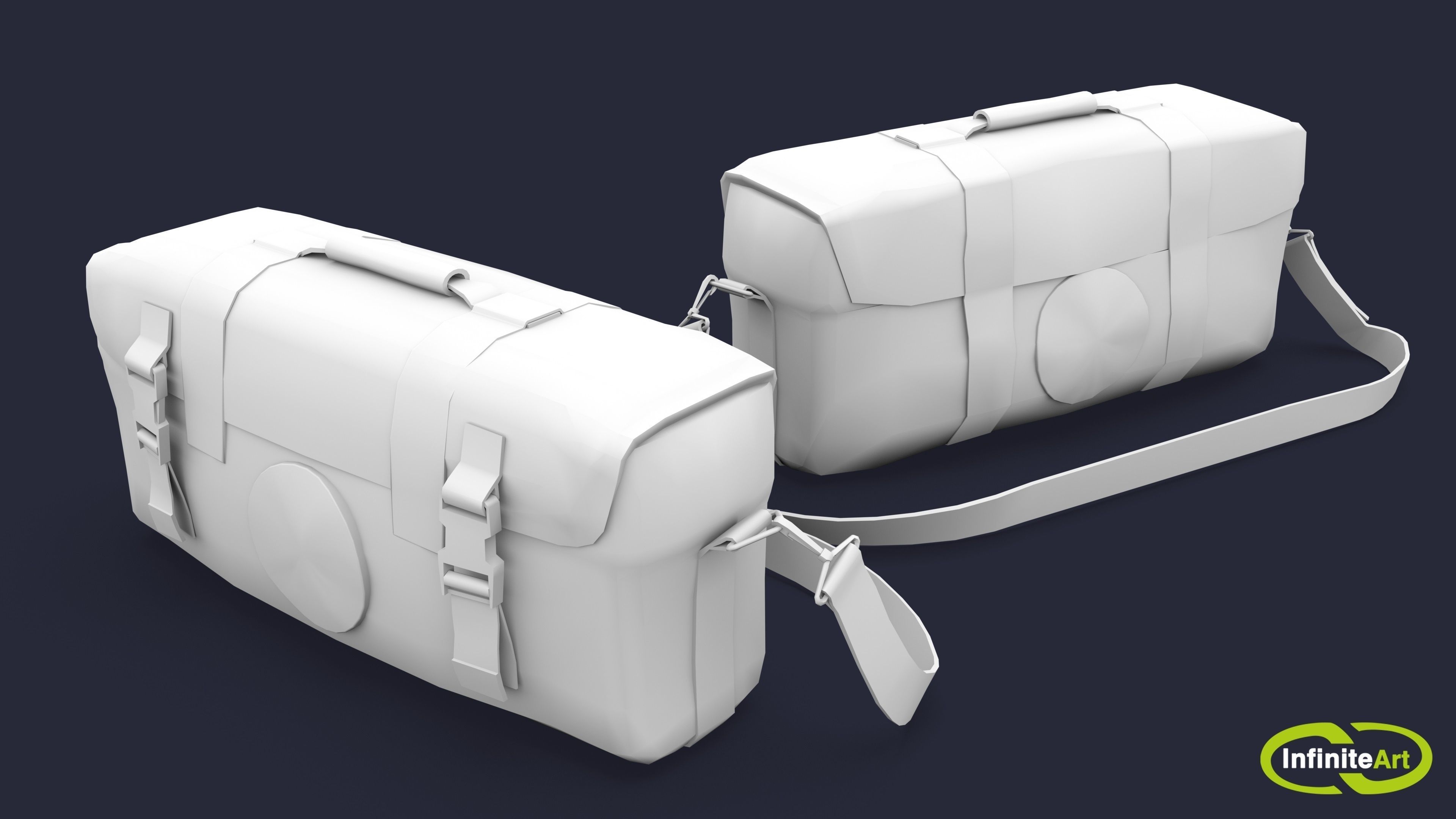 Medical Bag Low-poly 3D model_3