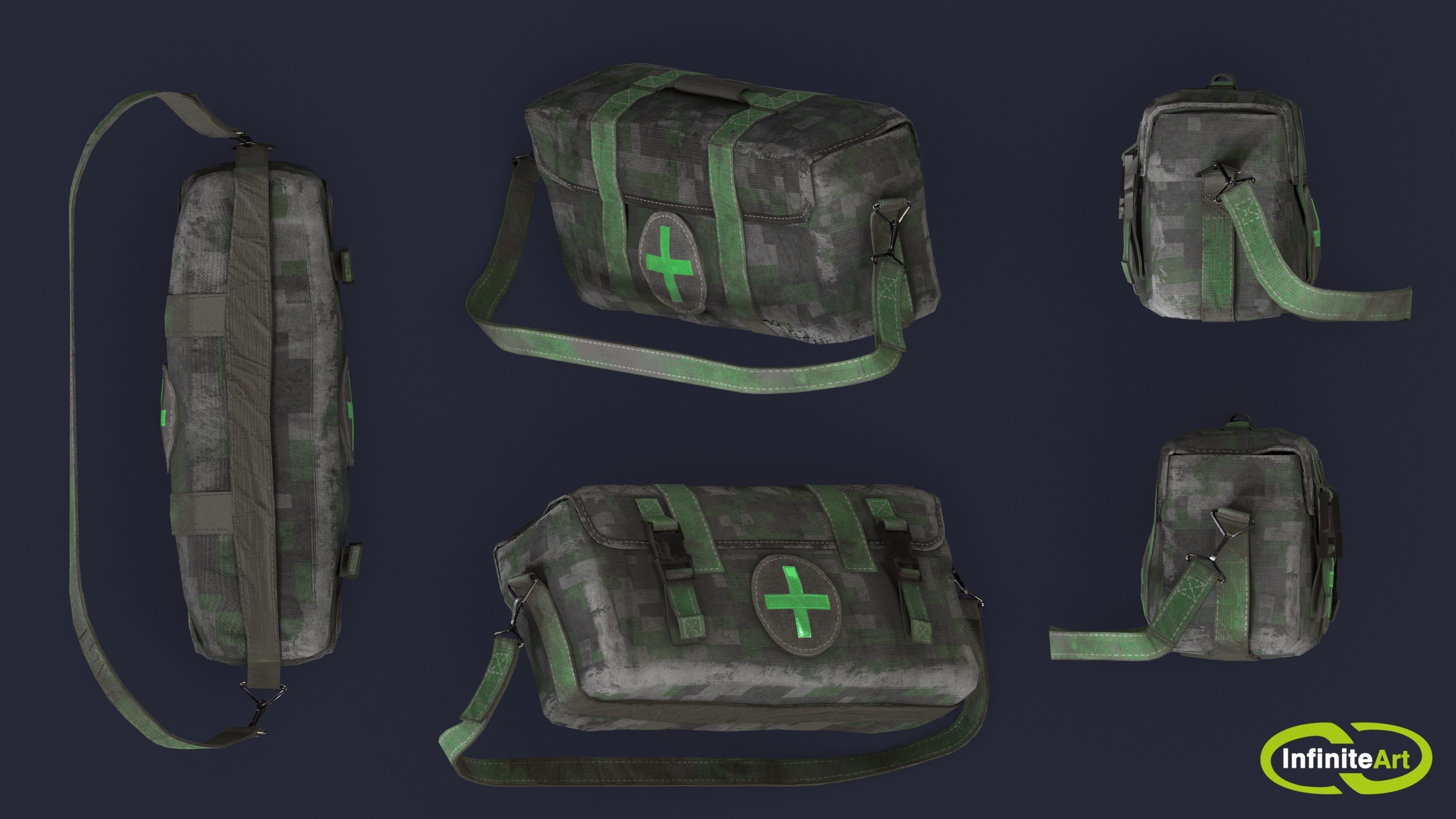 Medical Bag Low-poly 3D model_4