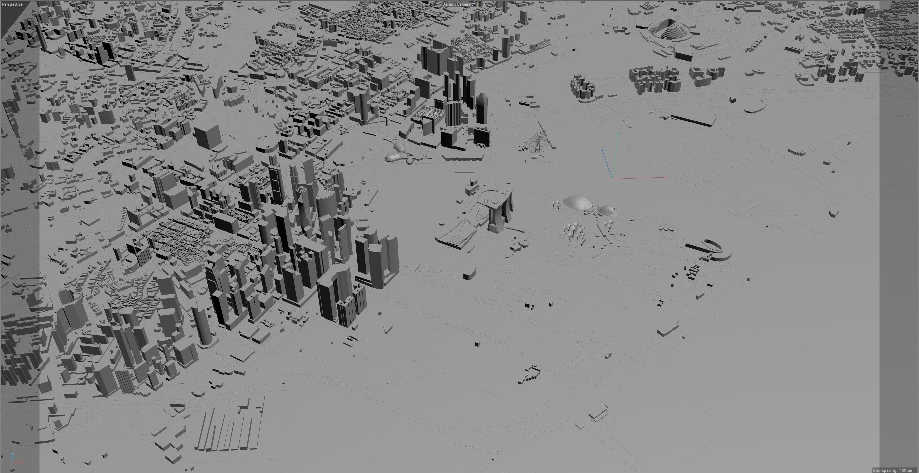 Singapore Downtown Low-poly 3D model_9