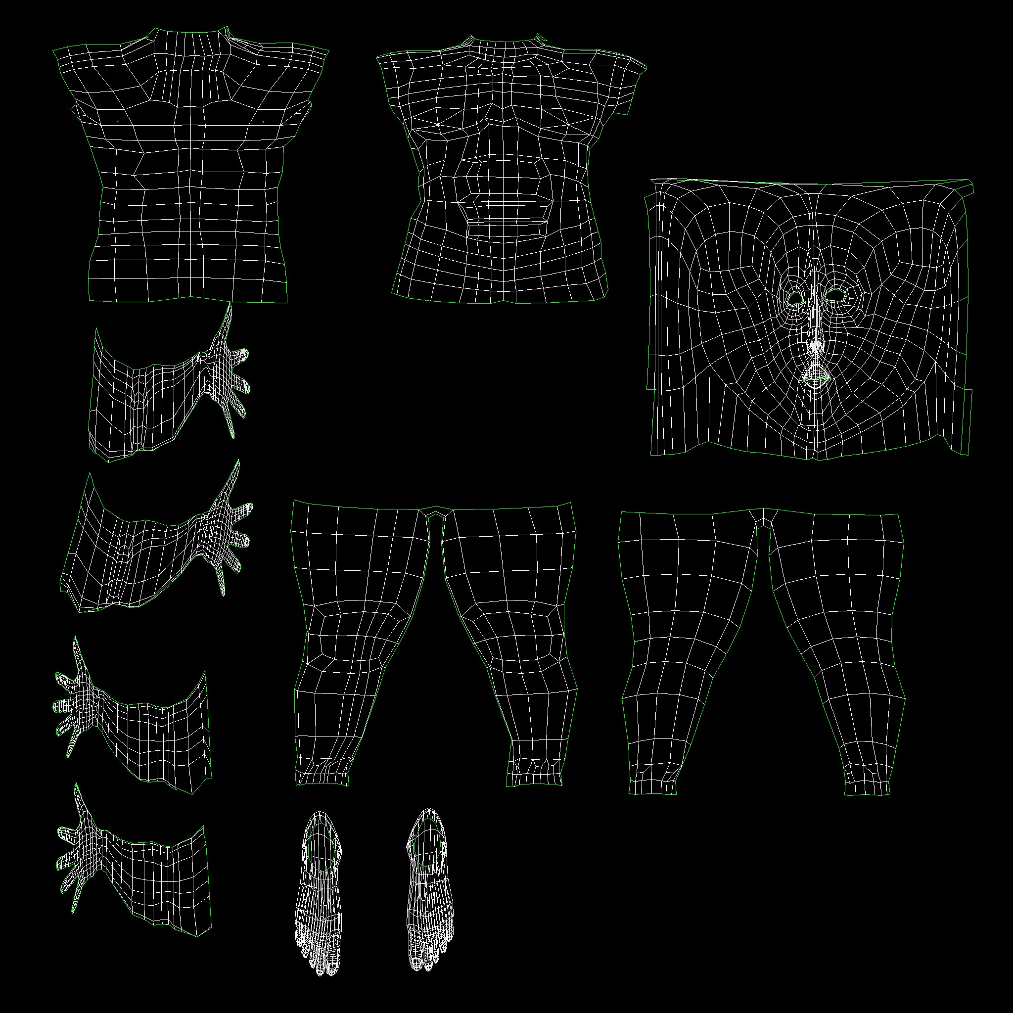 human base mesh Free 3D model_3