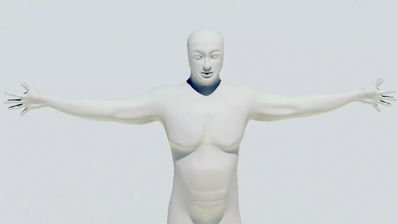 human base mesh Free 3D model_0