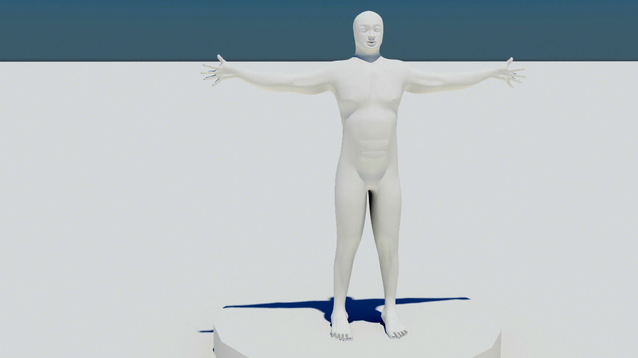 human base mesh Free 3D model_1