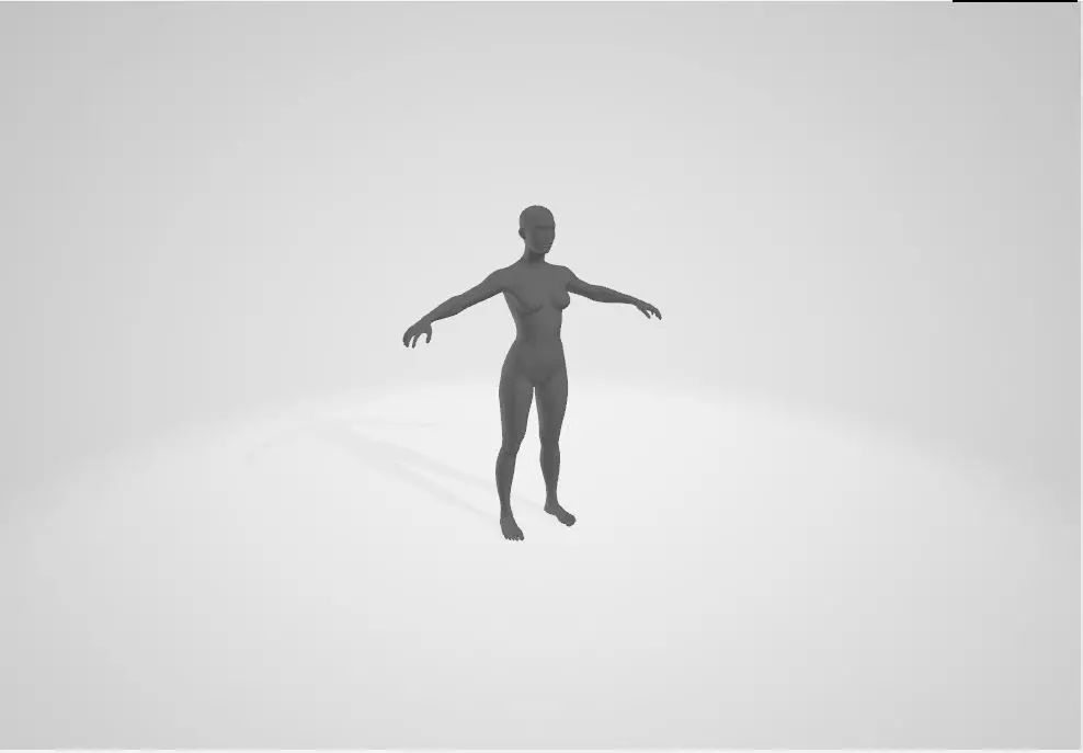 Female Base Mesh obj Free low-poly 3D model_0