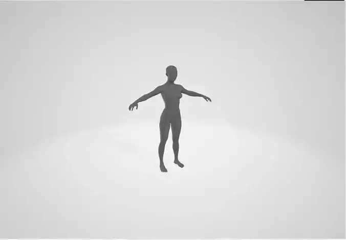 Female Base Mesh obj Free low-poly 3D model