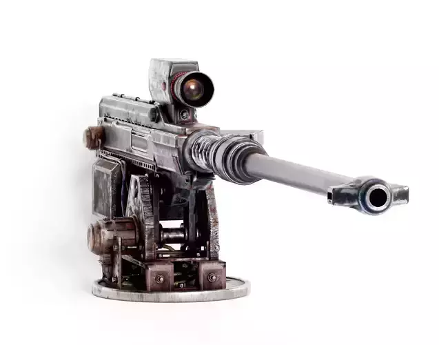 Sniper super rifle turret gun da1 Low-poly 3D model