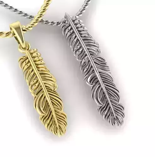 pendant feather two options