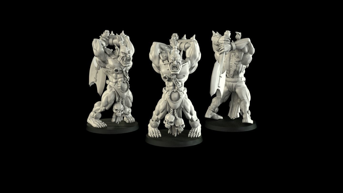 half-orc half - cross zombies 3D print model_2