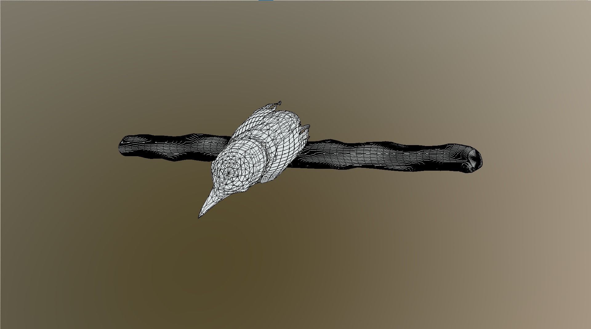 Kingfisher Bird Low-poly 3D model_16