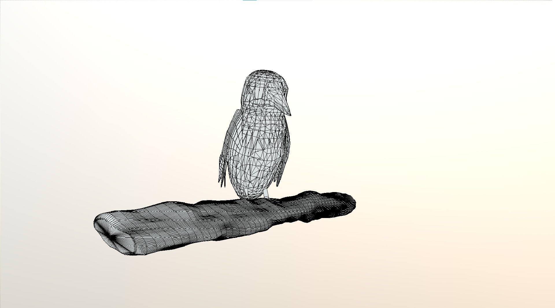 Kingfisher Bird Low-poly 3D model_15