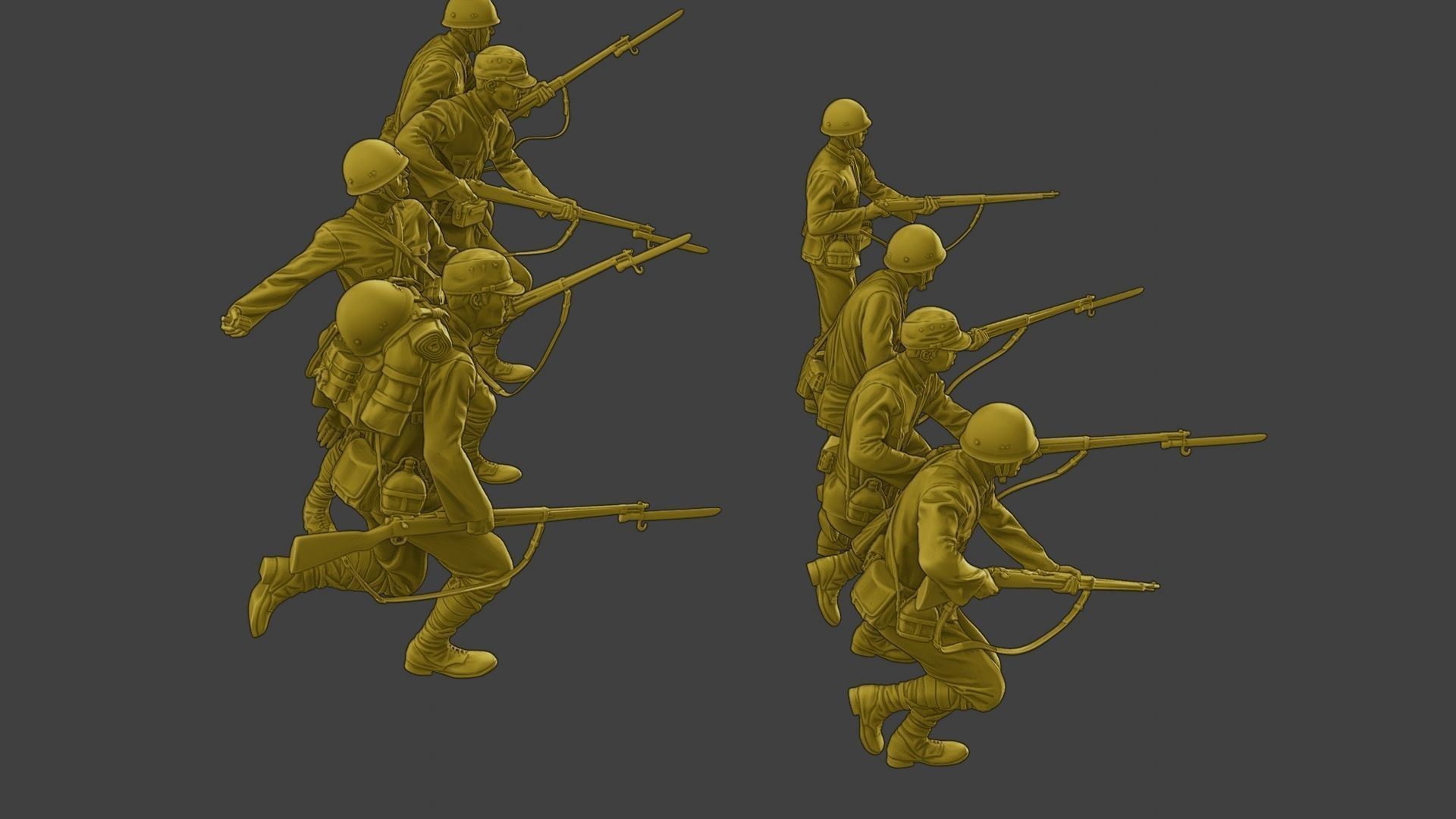 Japanese soldiers ww2 J2 Pack1 3D Model Collection_19