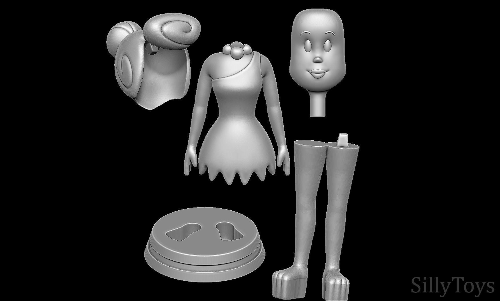 Wilma Flintstone - The Flintstones 3D print model_8