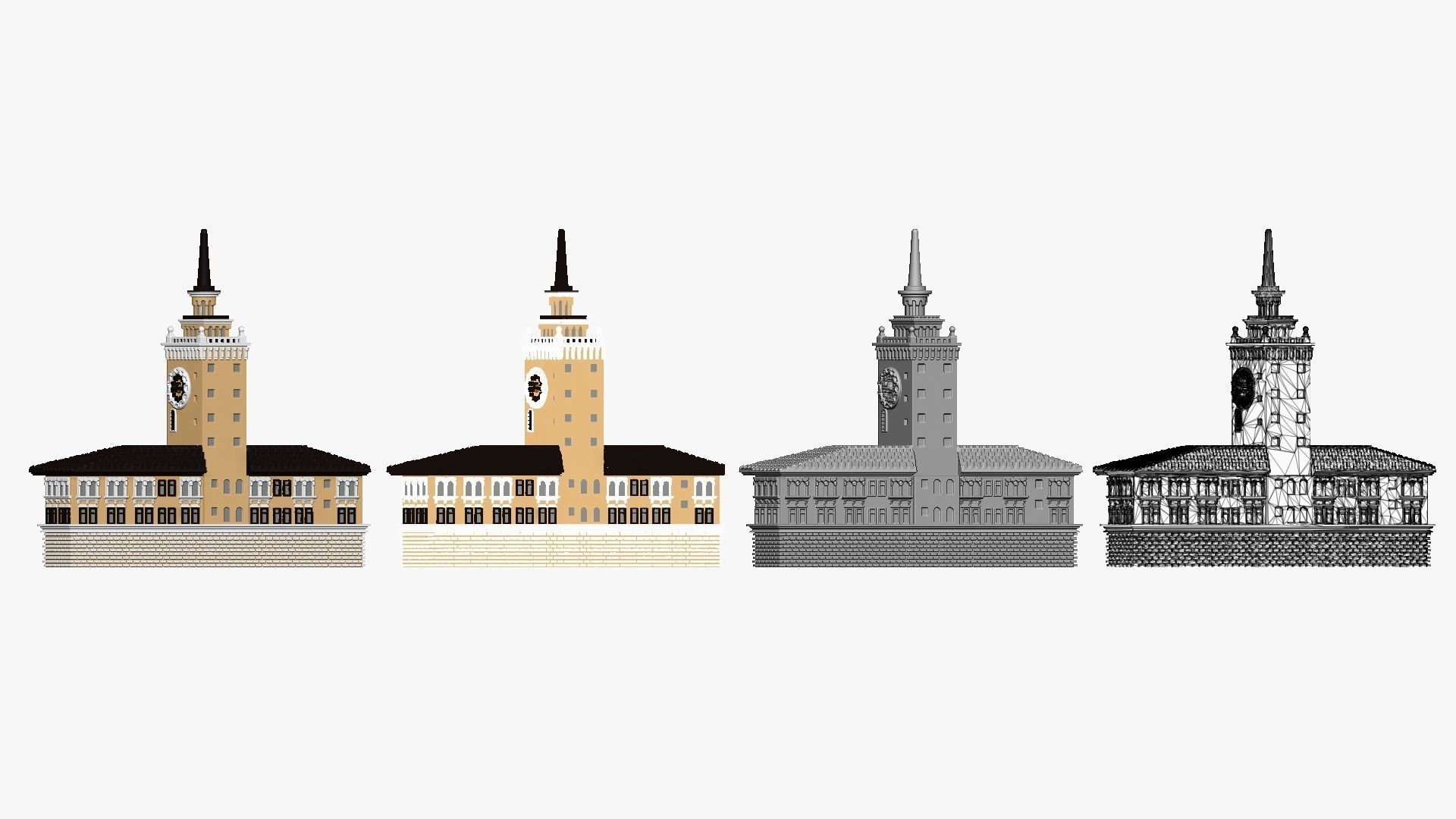 001148 clock tower station 3d print ready 3D print model_2