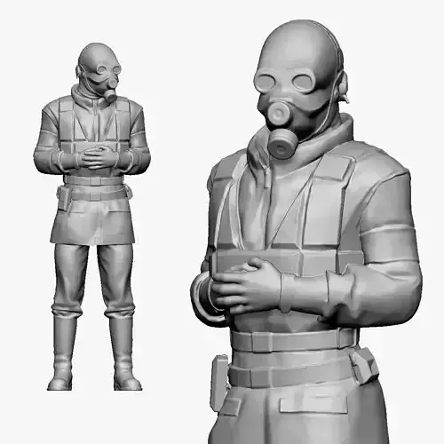 001153 sas gasmask swat 3d print ready 3D print model