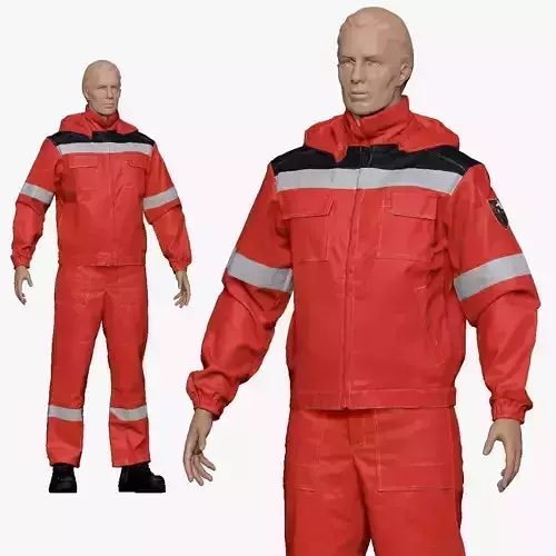 001154 engineering suit red