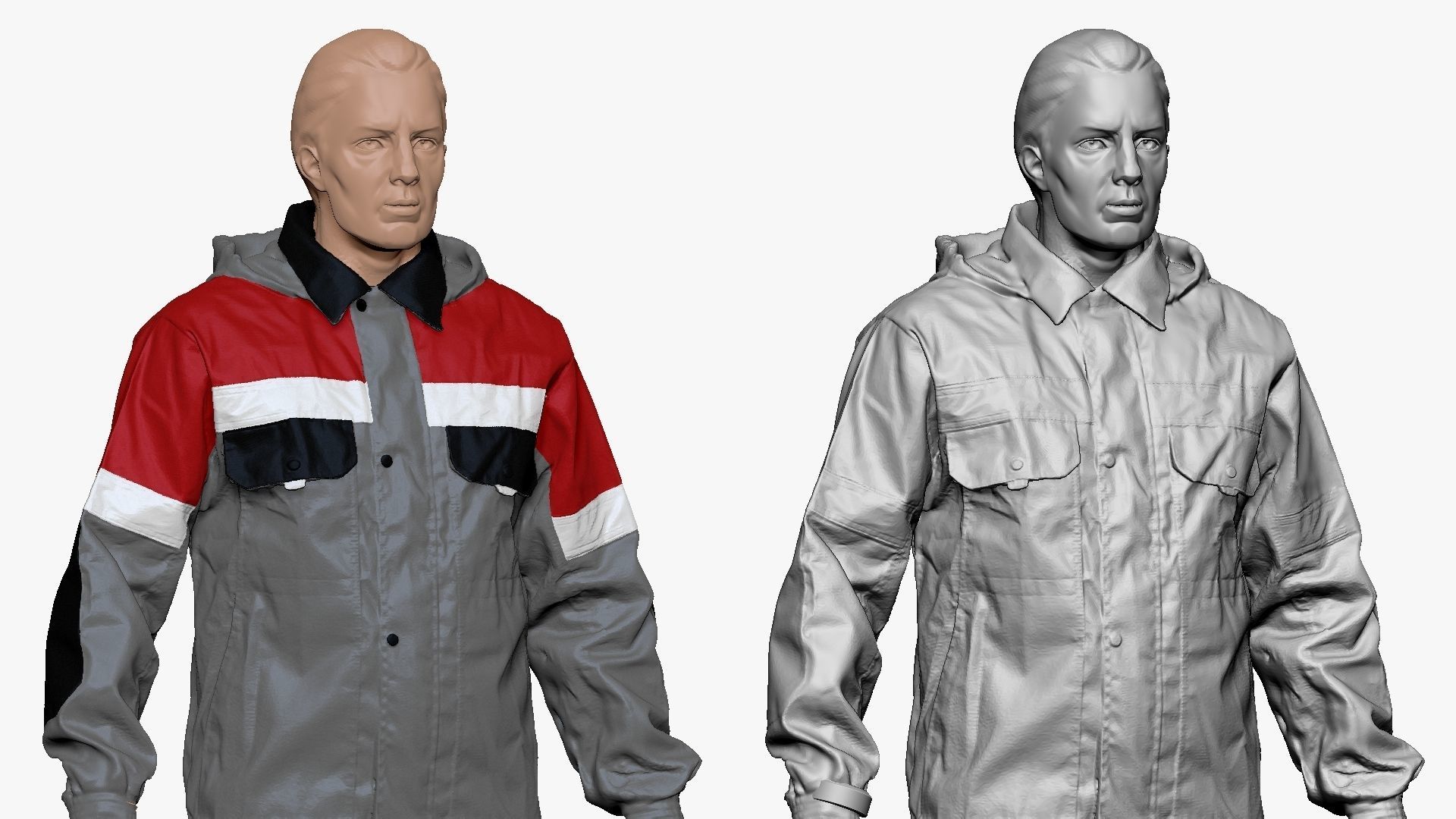 001156 engineering suit light gray Low-poly 3D model_5