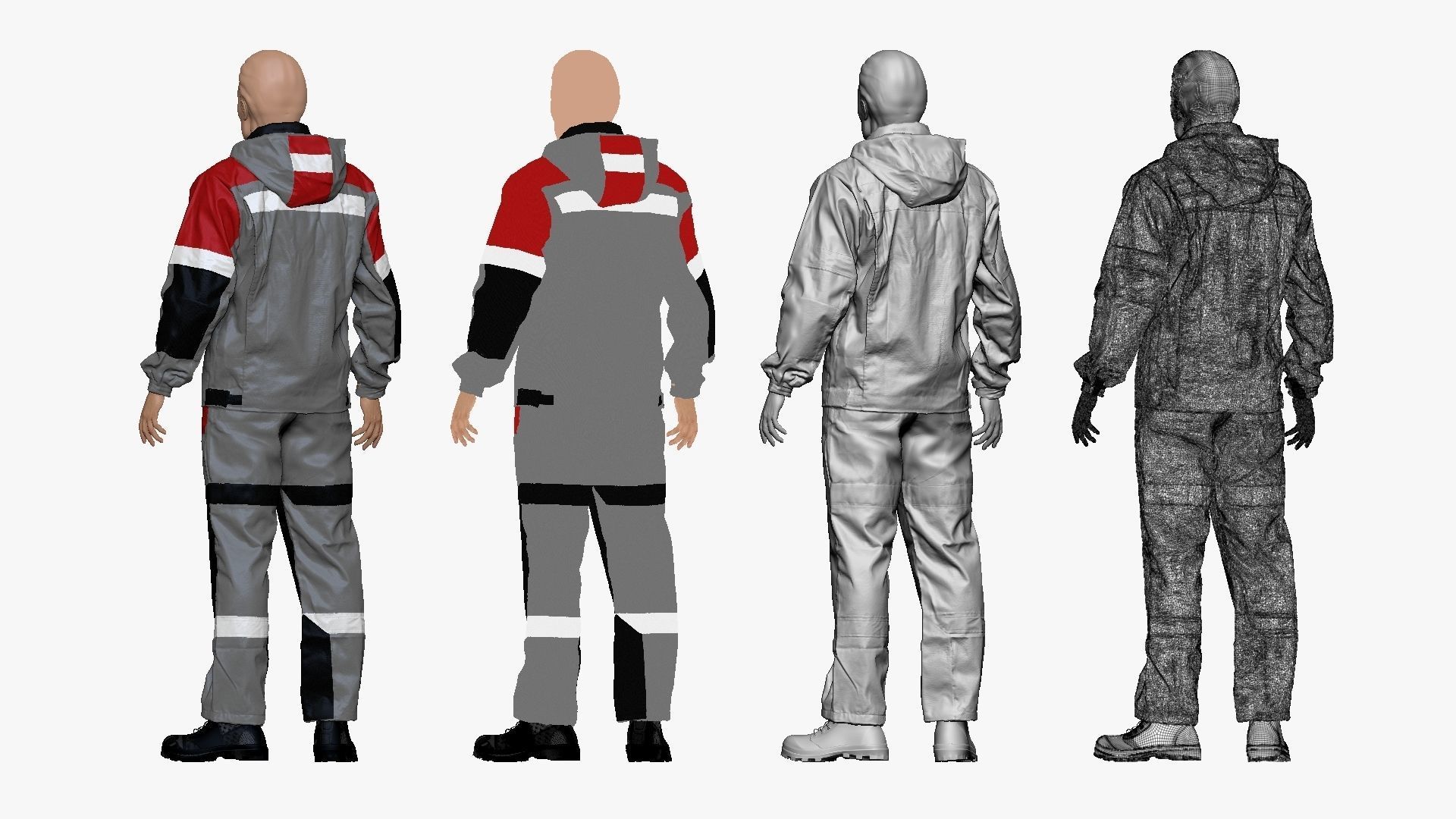 001156 engineering suit light gray Low-poly 3D model_2