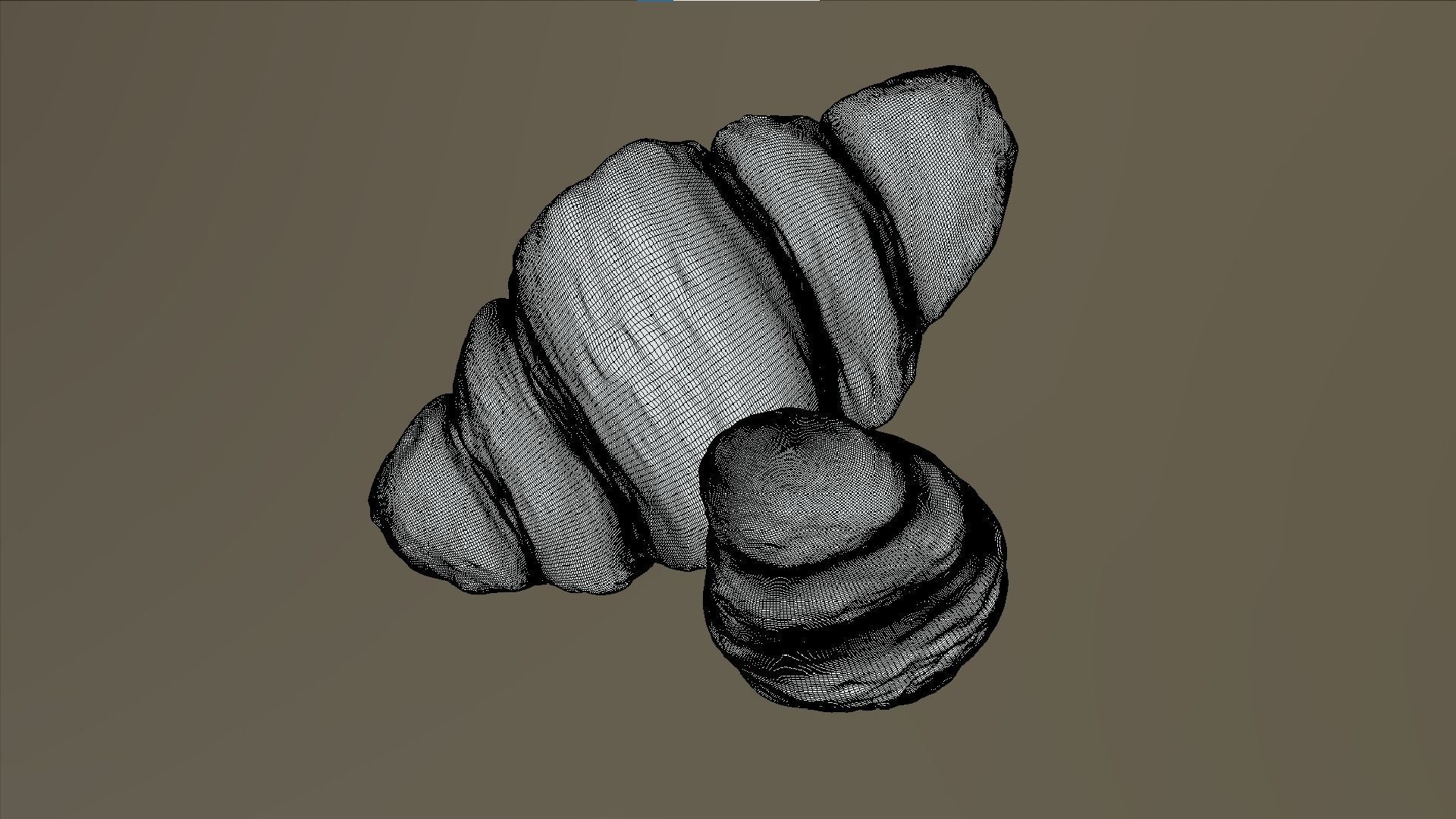 Crispy Crossaint Free 3D model_10