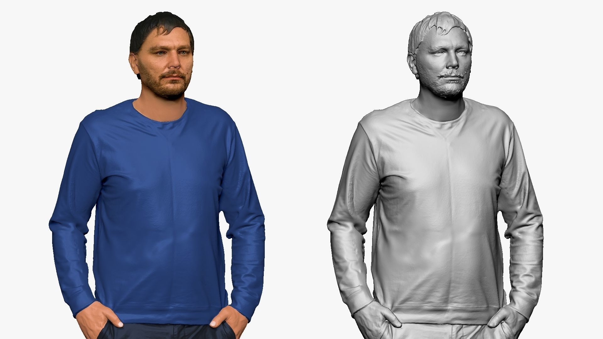 001165 man with hobo beard hand in pockets 3D model_5