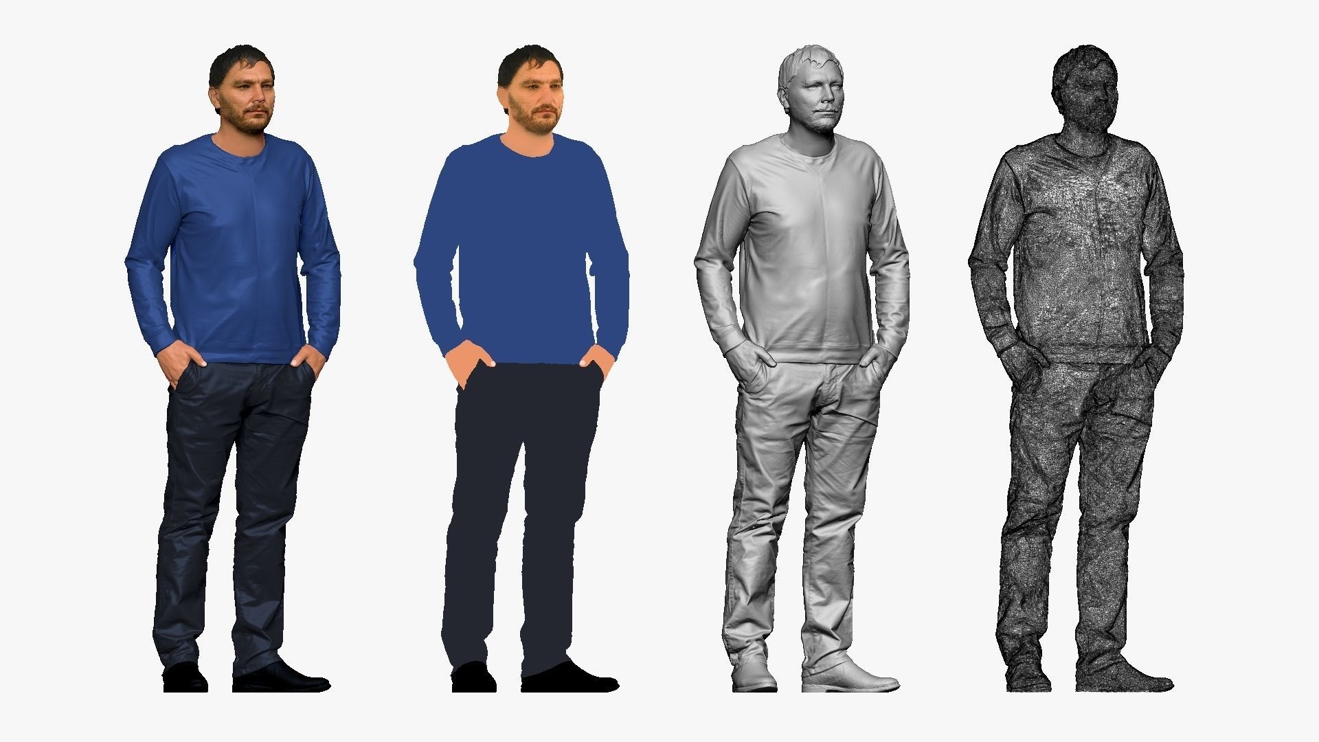 001165 man with hobo beard hand in pockets 3D model_1