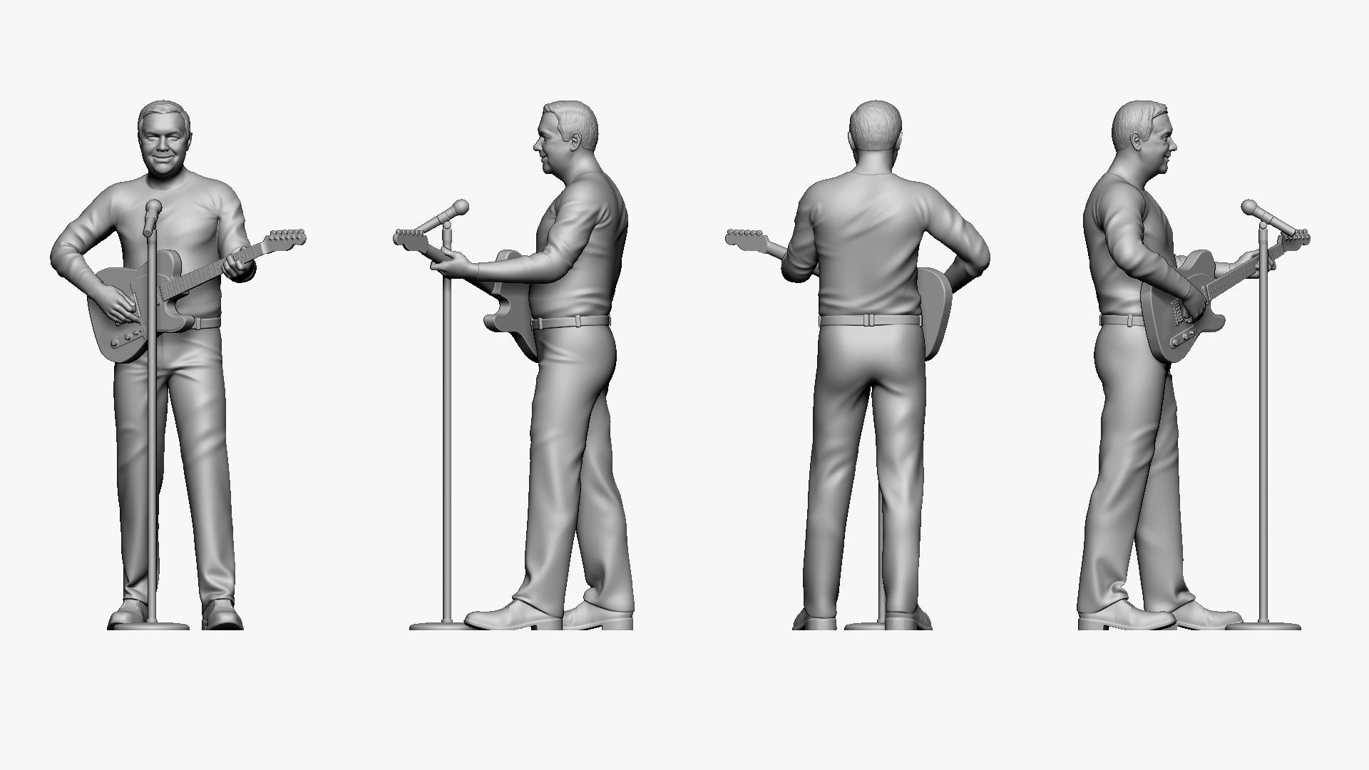 001170 guitarist with telecaster guitar 3d print ready 3D print model_4