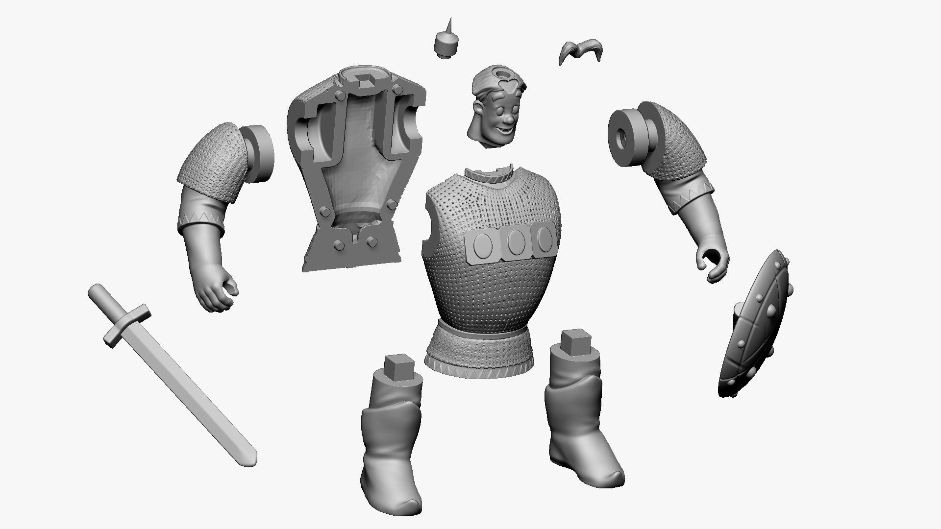 001171 cartoon alyosha popovich bogatyr 3d print ready 3D print model_1