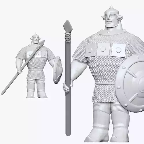 001172 cartoon dobrinya nikitich bogatyr 3d print ready