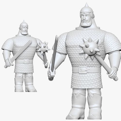 001173 cartoon ilya muromets bogatyr 3d print ready 3D print model