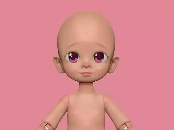 B-chan Bjd series Addition Head normal ears file for 3D print