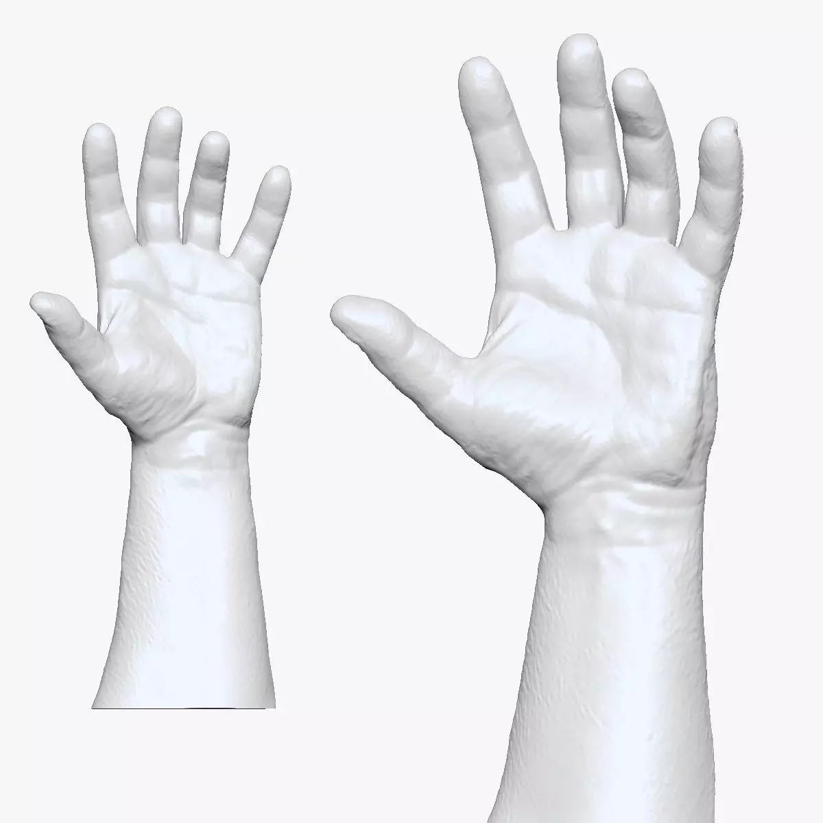 001183 opened hand 3d print ready 3D print model