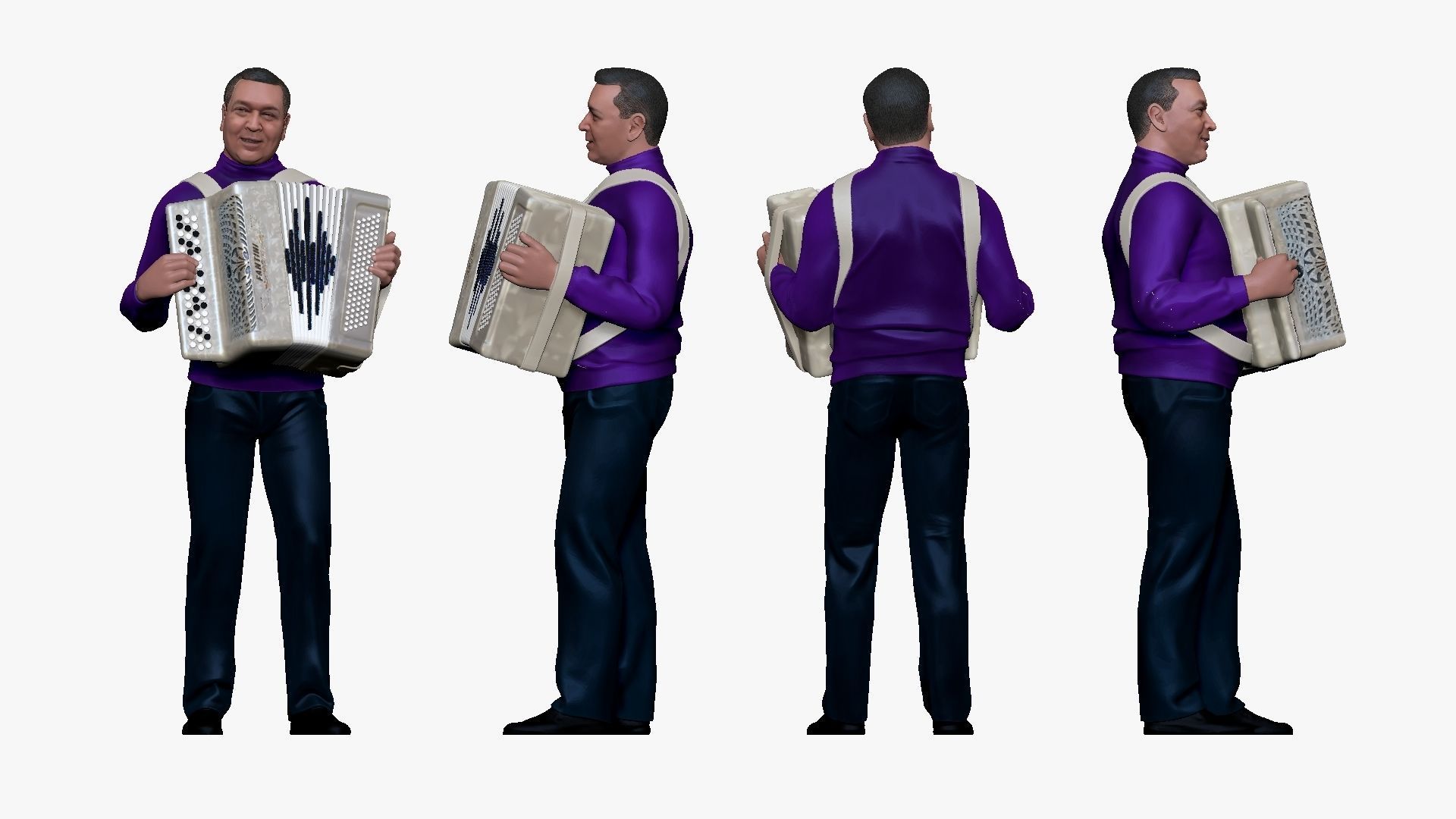 001191 man in purple tshirt and bayan in hands 3dp 3D print model_3