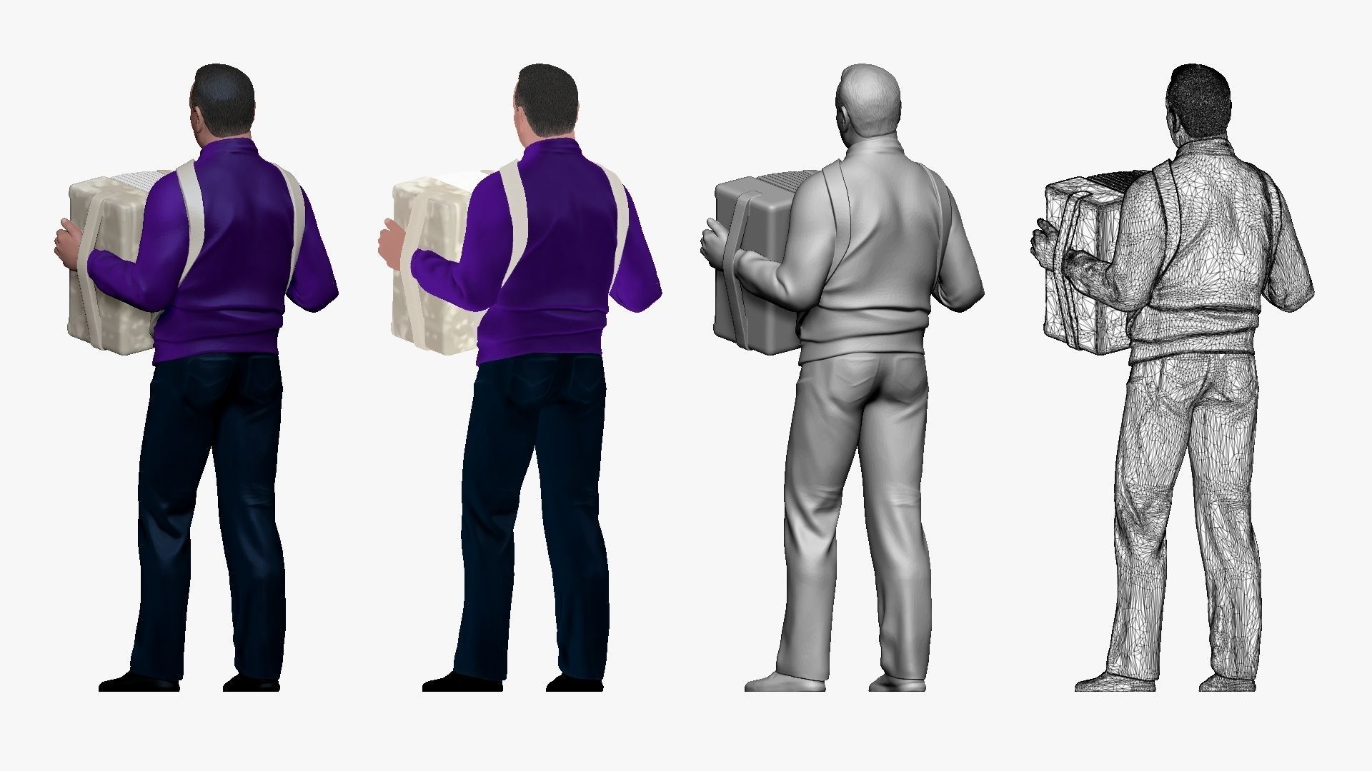 001191 man in purple tshirt and bayan in hands 3dp 3D print model_2