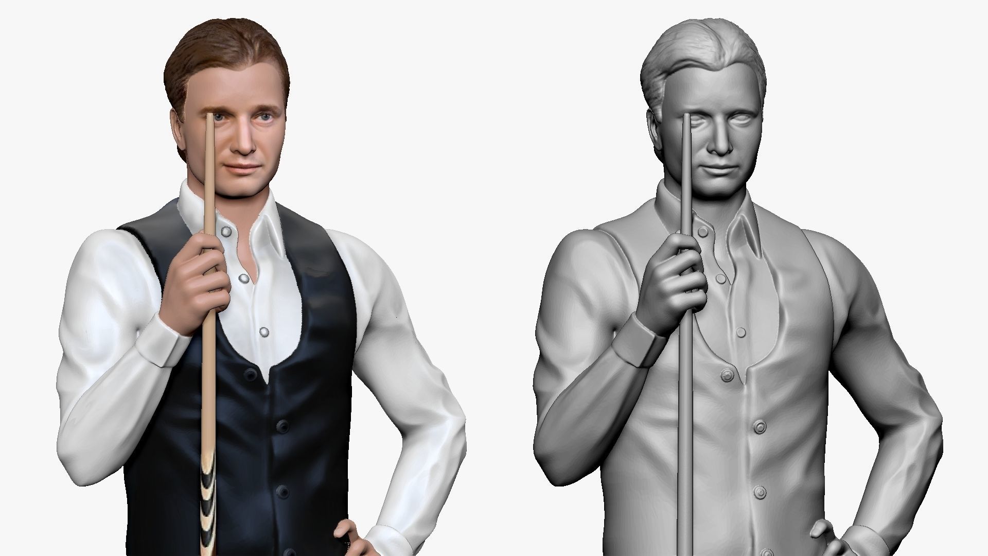 001192 billiard player 3dp 3D print model_5