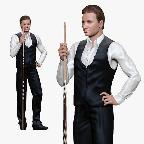 001192 billiard player 3dp 3D print model