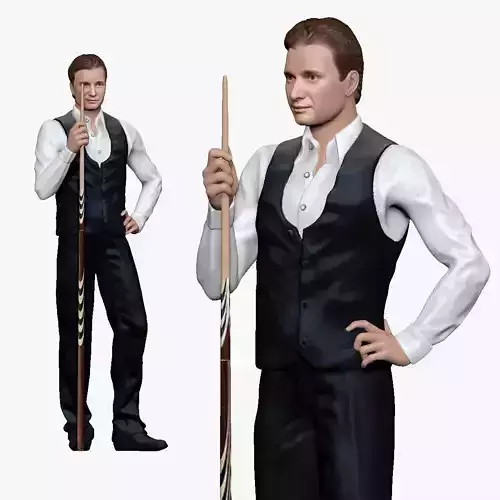 001192 billiard player 3dp 3D print model