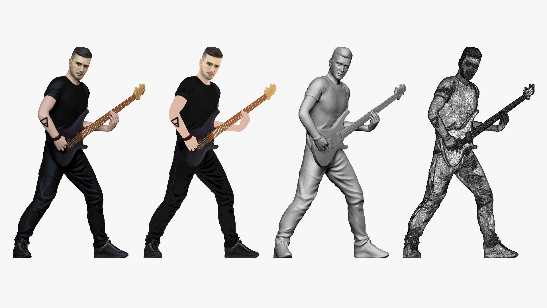 001194 heavy metal bass player 3D model_1
