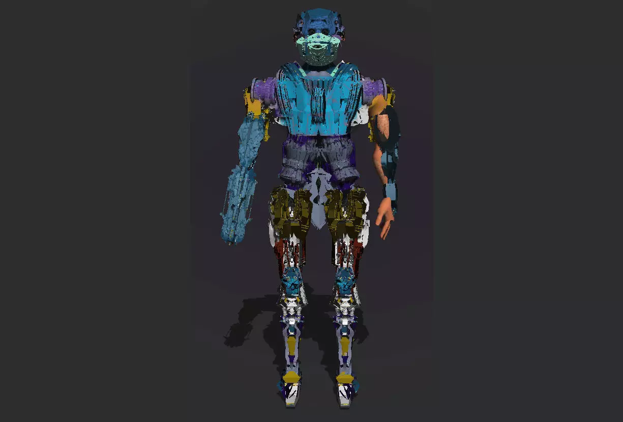 mechanical robot made from c4d Free 3D model