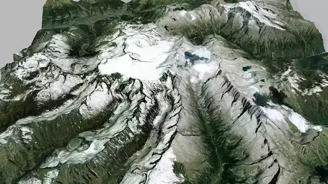 Mountain landscape Ghiacciaio dellAdamello Italy