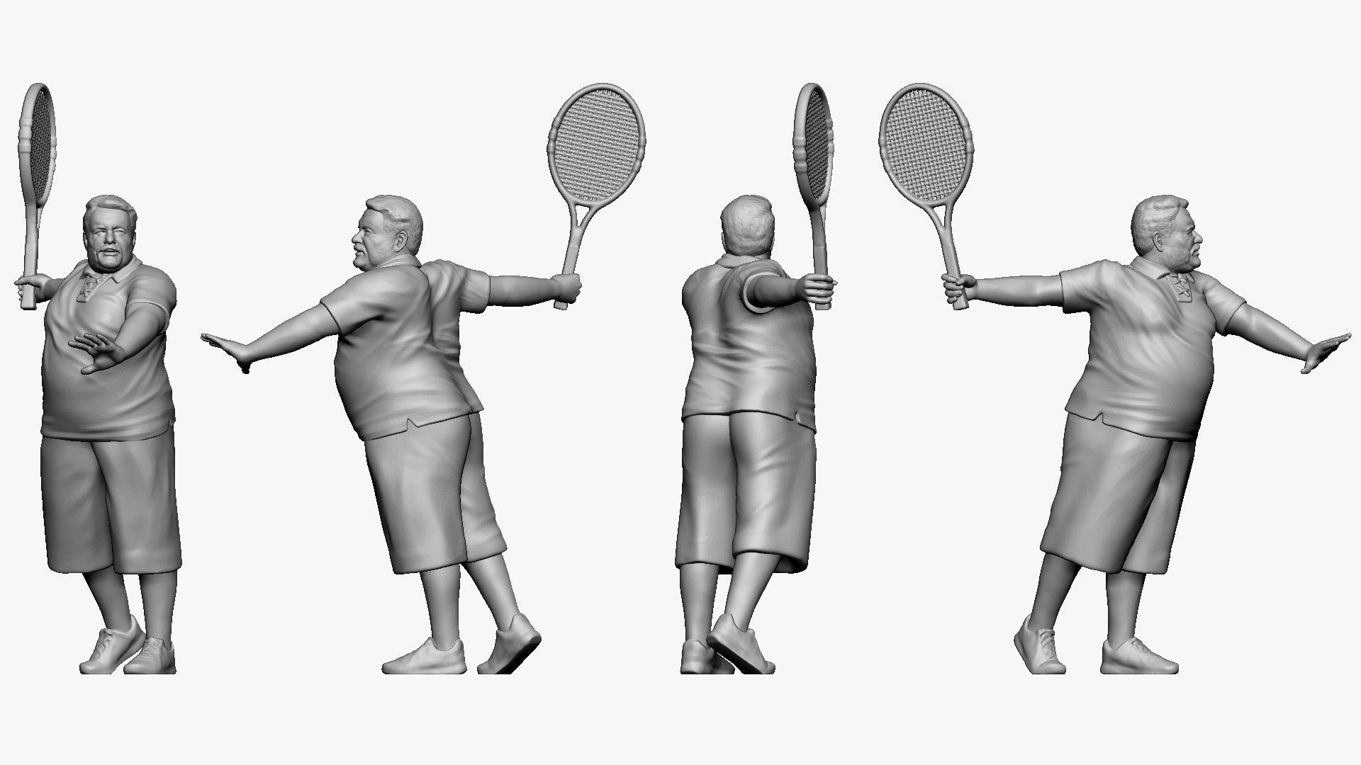 001197 happy old tennis man 3D model_4