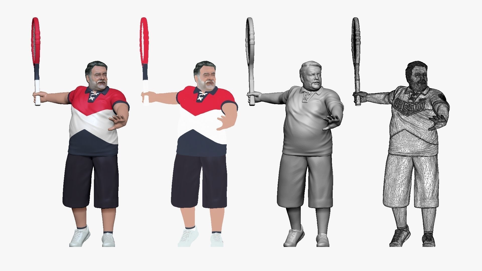 001197 happy old tennis man 3D model_1