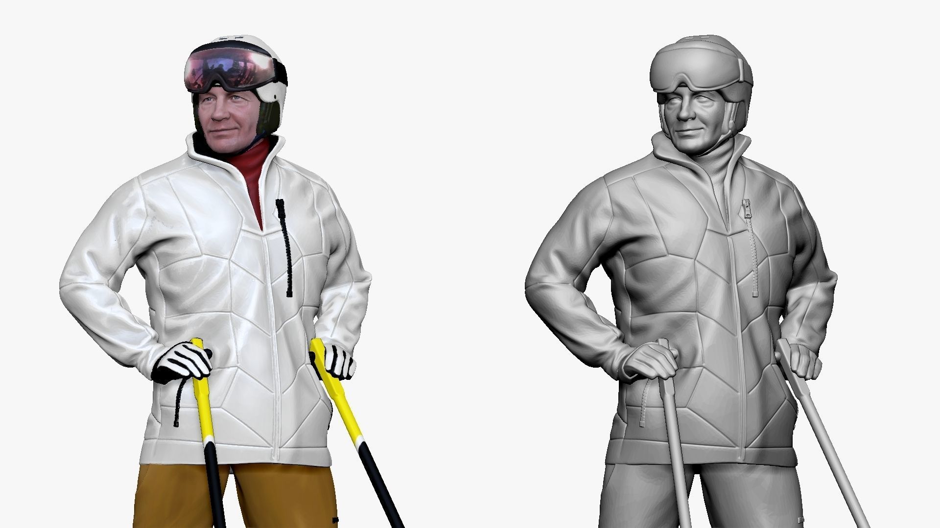 001200 skiman in white jacket khaki pants 3dp 3D print model_5