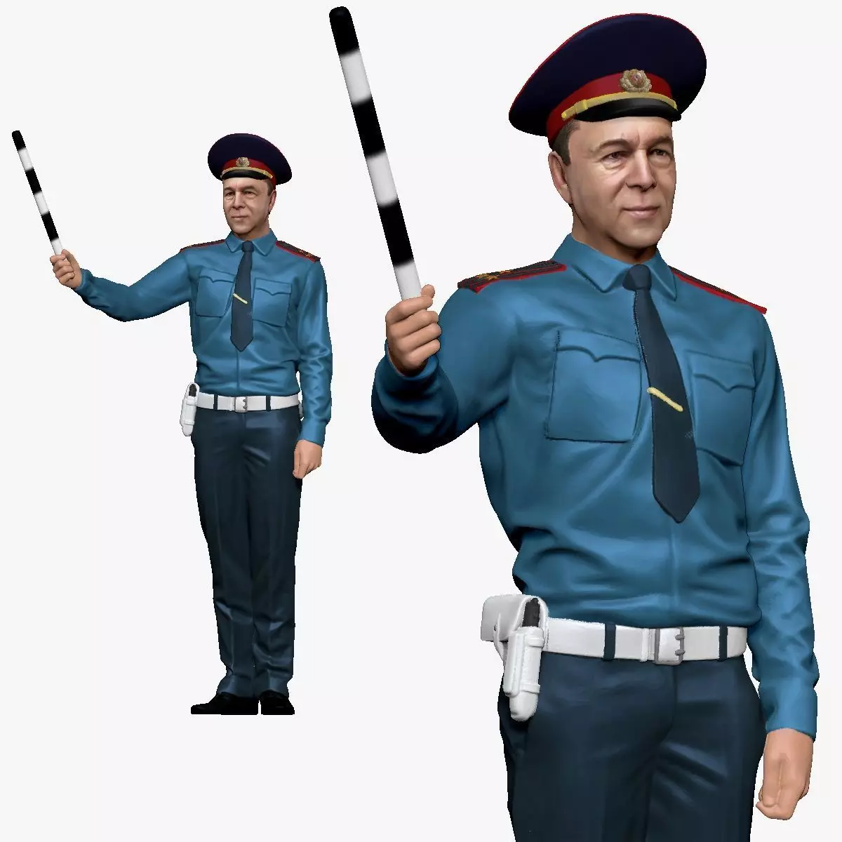 001202 man in militsioner uniform 3dp 3D print model_0