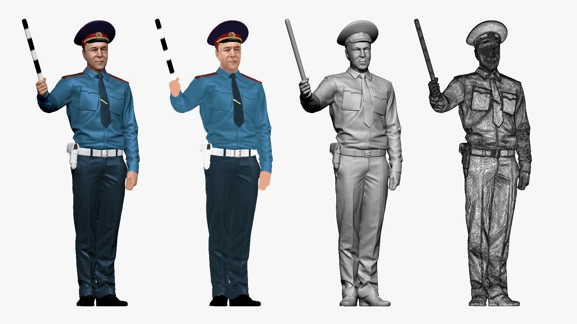 001202 man in militsioner uniform 3dp 3D print model_1