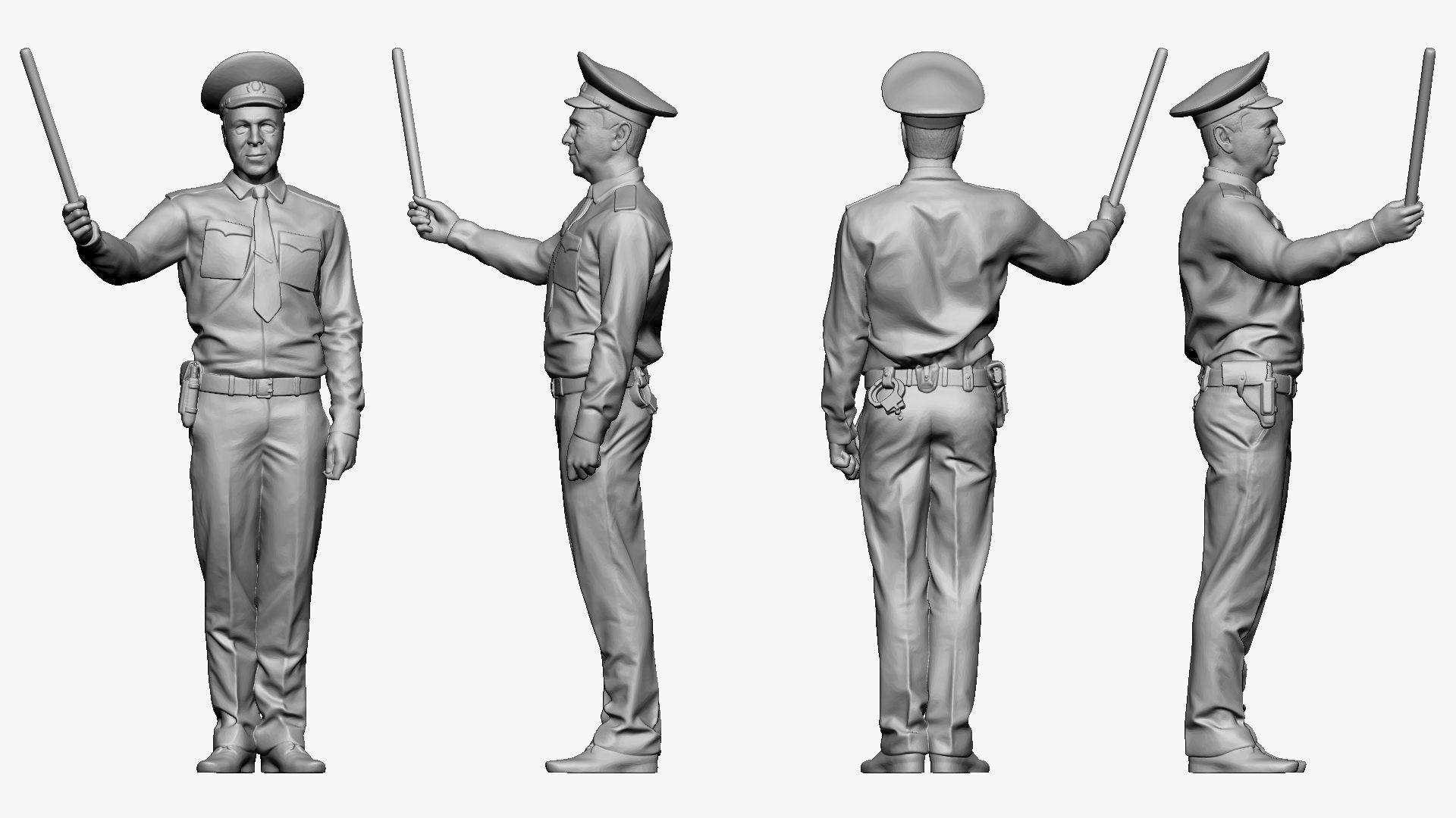 001202 man in militsioner uniform 3dp 3D print model_4