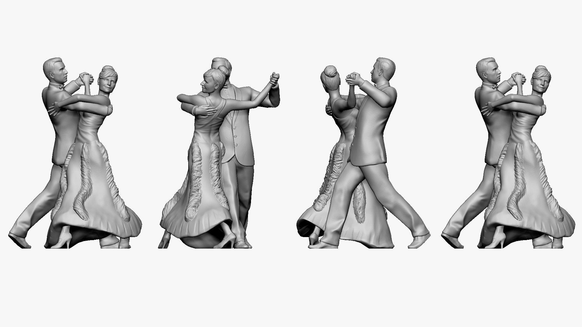 001205 man in suit and woman in blue dress dancing 3D model_4