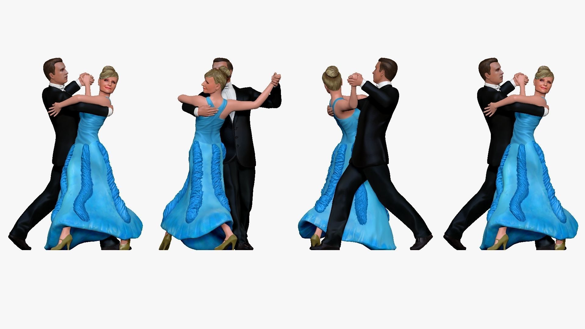 001205 man in suit and woman in blue dress dancing 3dp 3D print model_3